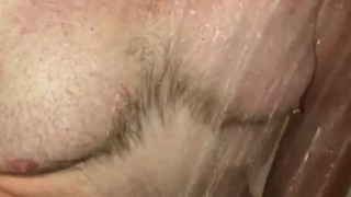 Hot Guy Showering Strokes His Cock Until He Shoots Out a Rope of Cum In Slow Motion & Samples Some