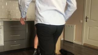 Light BDSM. Hot wax on the ass is the best gift for a Russian whore