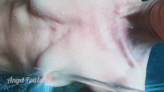 Skinny girl takes Hot Shower Outdoor - Angel Fowler 