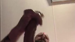 POV licking my balls waiting for that CUMshot