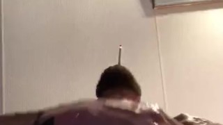 POV licking my balls waiting for that CUMshot