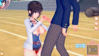 【エロゲーコイカツ！】爆乳保健の先生のおっぱい揉みまくりH！巨乳仁王立ち手コキ・フェラ・パイズリ・正常位・バック(アニメ3DCG動画)[Hentai Game Koikatsu! ](Anime 3D