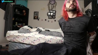 Straight guy anal training journey second attempt, with cumshot (Now free)