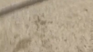 Muscle man bar bending feat of strength with loads of precum