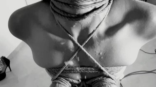 Subspace: Part 3/3 Sub Training - CUM on her tied up titties with ball gag in her mouth