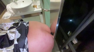 Yukata slave girl anal toy training and reward her a blow job