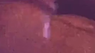 Grainy stroking my hard cock