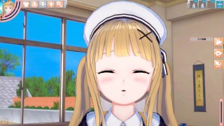 【エロゲーコイカツ！】金髪爆乳「エレノア(オリキャラ)」のおっぱい揉みまくりH！(アニメ3DCG動画)[Hentai Game Koikatsu! ](Anime 3DCG video)
