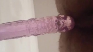 First time riding a dildo on film