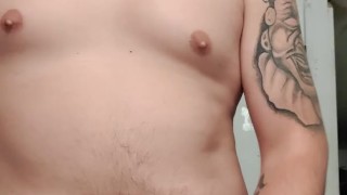 Bigsly strokes his big dick 