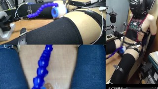 メスイキ禁止、動くの禁止、セルフ拘束でSEXマシーンオナホで1時間近く責められた挙げ句にオスイキして射精してしまう動画 2021-07-31