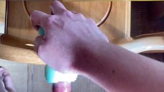 「きもちい///」おなほを固定してノーハンド腰振りオナニー～オナニー中毒～