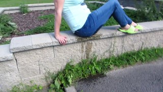 My daily female desperation and peeing in publi