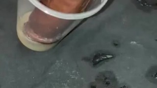 Coating it for her, Dipping my wife’s bbc dildo into my thawed cum (over 10 loads)