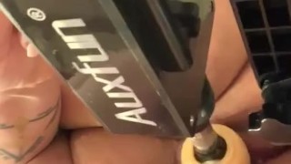 Fuck machine makes bbw Carlie raine creamy and wet 