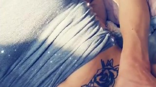 Sexy hot petite blonde tight wet pussy solo masturbation vibrator eye contact tease amateur