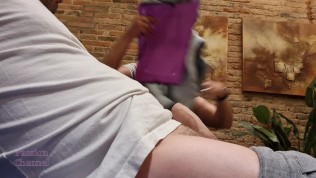 OMG, I pull my dick out in the doctor’s waiting room! A rich Latina comes in, sits down next to me.