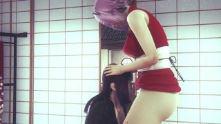 [NARUTO] Sakura growed massive futa cock and banged Hinata (3D PORN 60 FPS)