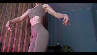 A slender, fit girl LanaYoung gets fucked in the ass and gets a creampie.