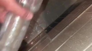 CLEAR FLESHLIGHT FAKE PUSSY FUCK, SHOWER SEX SCENE, CUM ON PUSSY, LICK UP CUMSHOT FROM FAKE PUSSY