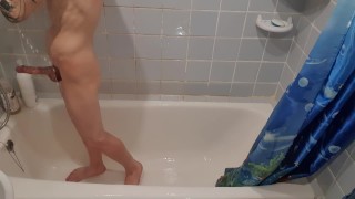 Shower time. Double cumshot