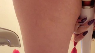 Slutty MILF squirts in the shower 
