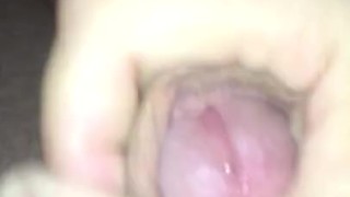 Woke up with a super hard dick so I had to jerk it off! HUGE cumshot!
