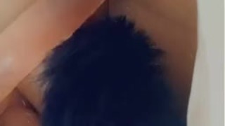 Anal plug and pussy fuck 