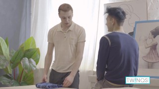 Hot Pretty Boy Michael Bangs Logan's Tiny Twink Butthole!