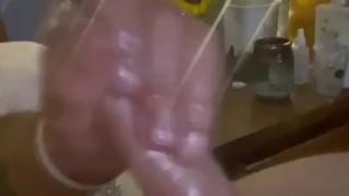 My big thick cock unloads who wants a taste 