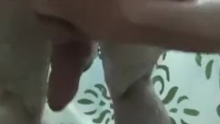 Dildo fuck in the shower