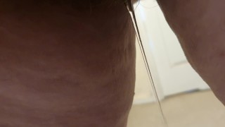 Pissing on my bathroom floor.