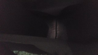 (Crossdresser) panties are seen through the black pantyhose!