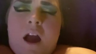 Bbw having some fun before work. 