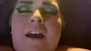 Bbw having some fun before work. 
