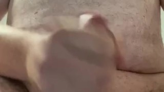 Solo masturbation cum over body. 