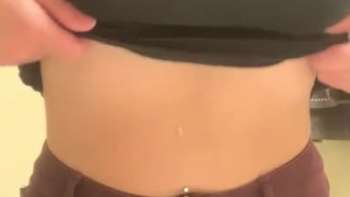 Milf plays with tits