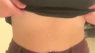 Milf plays with tits
