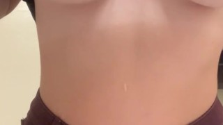 Milf plays with tits