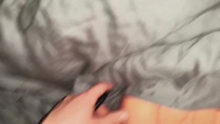Daddy sneaks in room at night and fucks pussy and asshole switching holes fast