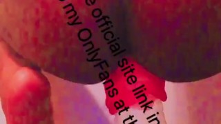 Ebony hoe fits her entire prolapsed anus over a bottle and fucked it until it swallowed it