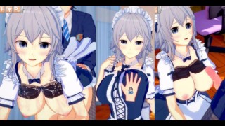 [Hentai Game Koikatsu! ]Have sex with Touhou Big tits Sakuya Izayoi. 3DCG Erotic Anime Video.