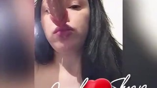 Sloppy blowjob by sexy milf latina 