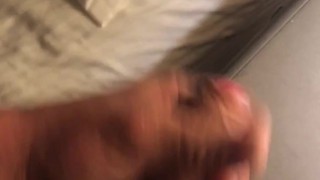 Huge cumshot from stroking it