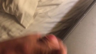 Huge cumshot from stroking it