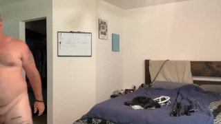 House hold naked man chores