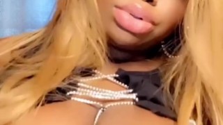 BUSTY EBONY BABE [ MYA STAXXX ] FLASHING HUGE TITS 