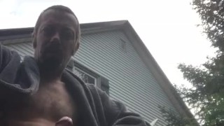 Cum in the garden