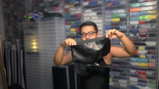 竿ポケット付きラバーブリーフを穿いてみた！最後は中出し