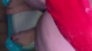 Cum in her panties 